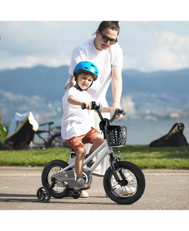 Slickblue Kids Adjustable Bicycle with Clear Chain Guard Protection