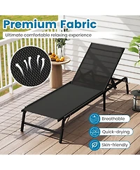 Slickblue Chaise Lounge Chair Set of 2 Foldable Patio Lounge Chairs