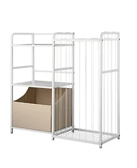 Gouun Kids Bookshelf and Toy Storage Organizer with Fabric Chest