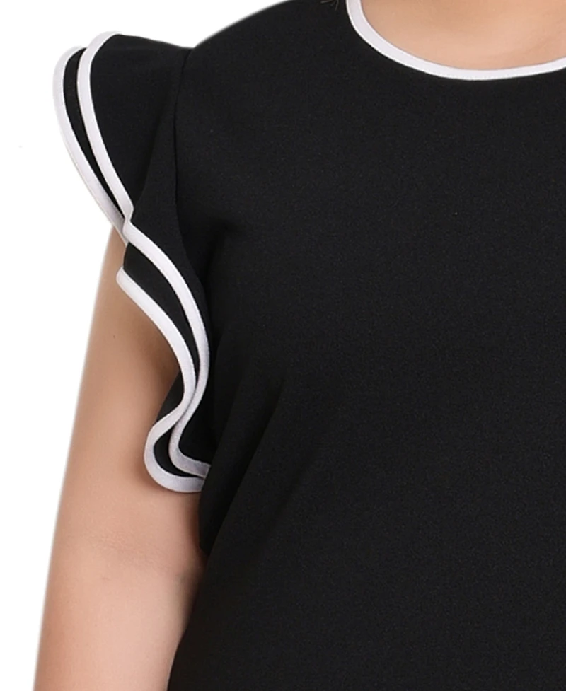 Ny Collection Plus Ruffle-Sleeve Dress