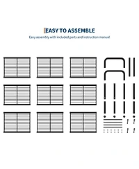 Homfan Metal Shoe Rack with Adjustable Flat or Tilt Shelves, Space Saving Shoe Storage Organizer for Entryway