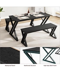 gaomon 3-Piece Extendable Square 2-Person Dining Set