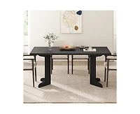 gaomon 6-8 Person Farmhouse Rectangular Dining Table with V-Legs