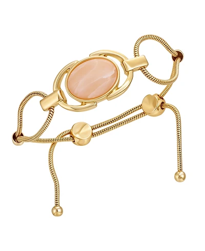 Guess Gold-Tone Center Stone Accent Slider Bracelet