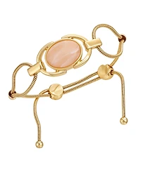 Guess Gold-Tone Center Stone Accent Slider Bracelet