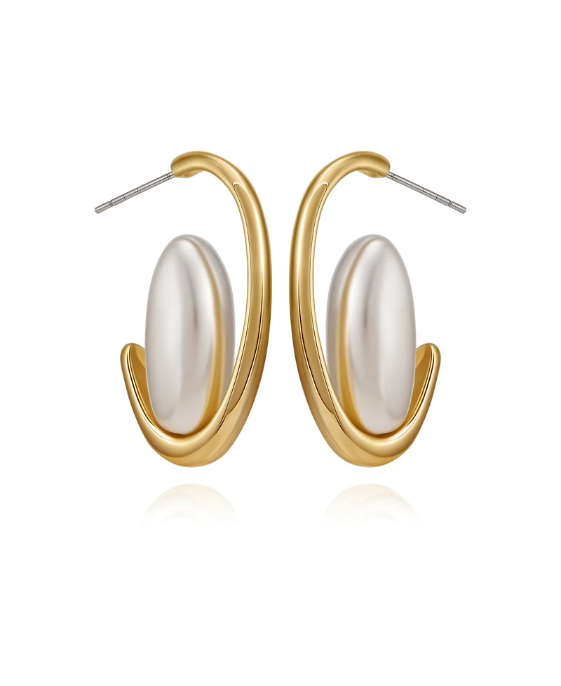 Guess Gold-Tone Classic Hoop Earrings