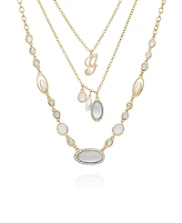 Guess 3-Pc. Gold-Tone Multi-Layer Necklace Set