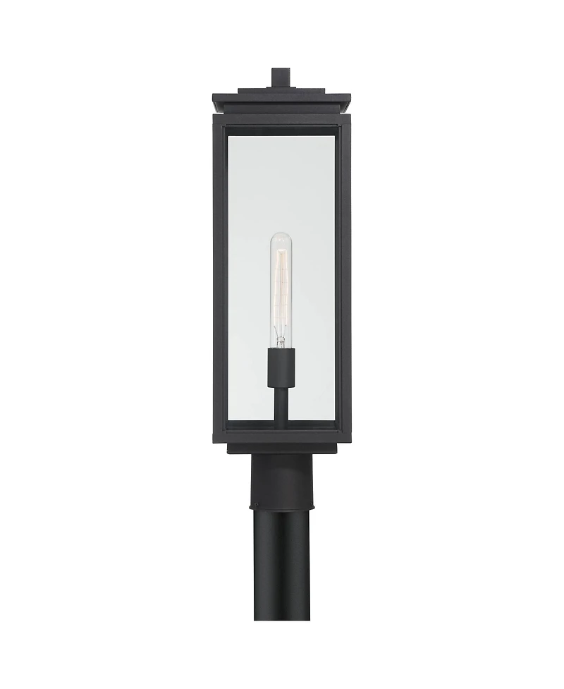 Possini Euro Design Atkins High Modern Outdoor Post Light Fixture Pole Porch Edison Bulb Matte Die Cast Metal