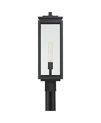 Possini Euro Design Atkins High Modern Outdoor Post Light Fixture Pole Porch Edison Bulb Matte Die Cast Metal