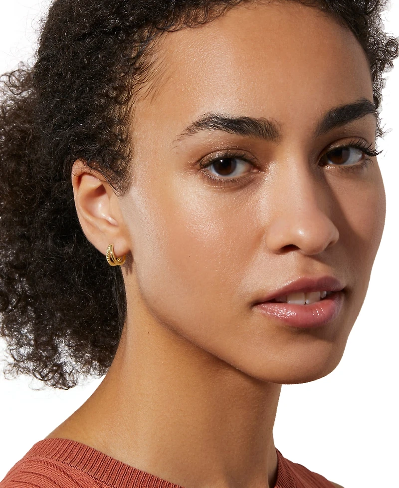 Ana Luisa Jesse Small Gold-Plated Hoop Earrings