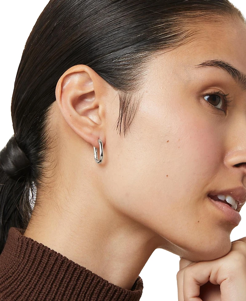 Ana Luisa Rox Small Silver Hoop Earrings