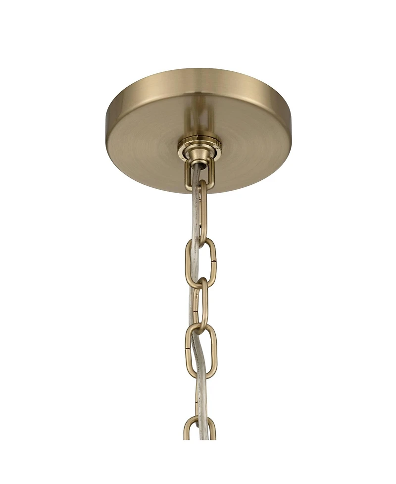 Possini Euro Design Catherine Satin Brass Twist Glass Mini Pendant Light