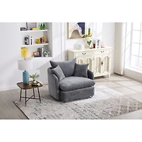 Streamdale Furniture Swivel Sofa Armchair with 3 Pillows.