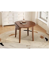 Streamdale Furniture Extendable Round Dining Table for 2-4 People