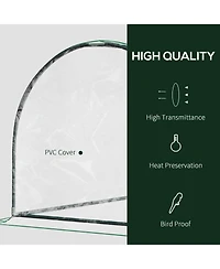 Outsunny Portable Mini house with 4 Zippe Doors, Pvc Cover,