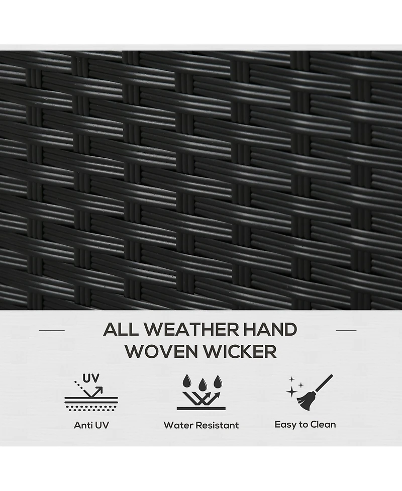 Outsunny Deck Box w/ Outdoor Towel/Shoe Rack, Inner Liner