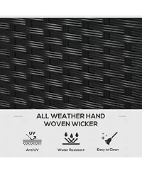 Outsunny Deck Box w/ Outdoor Towel/Shoe Rack, Inner Liner