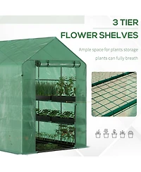 Outsunny 7' x 5' x 6' Walk-In house, Pe Cover,