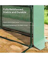 Outsunny Walk-in house, 18 Shelves, 95.25" x 70.75" x 82.75",