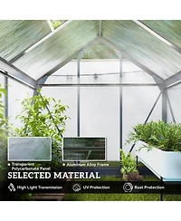Outsunny 6' x 4' x 6.5' Large Polycarbonate Walk-in house,