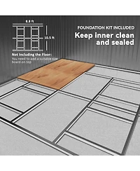 Outsunny 11' x 13' Storage Shed Garden Tool House w/ Vents Doors