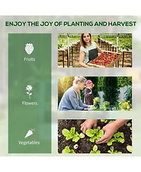 Outsunny Raised Garden Bed with Small house