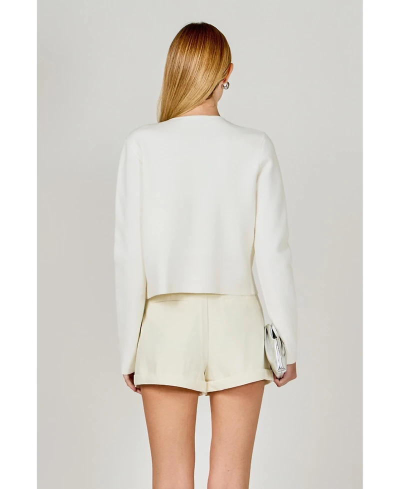 endless rose Women's Floral Detail Cardigan