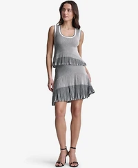 Bcbg Women's Striped Sleeveless Viscose Tank Top