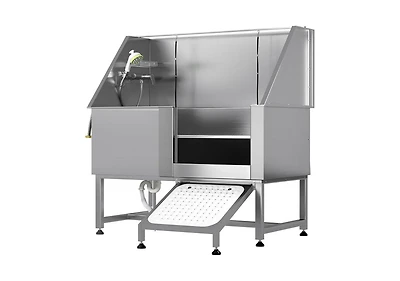 Aecojoy 50” Height Adjustable Stainless Steel Dog Bathtub with Ramp