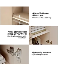 Rainsken Farmhouse Buffet Sideboard Table