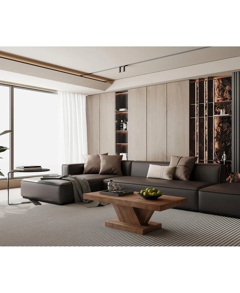 Streamdale Furniture 47" Modern Cross Leg Coffee Table