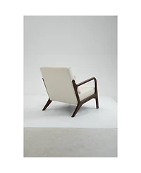 Streamdale Furniture Mid Century Modern Accent Chair with Wood Frame & Waist Cushion