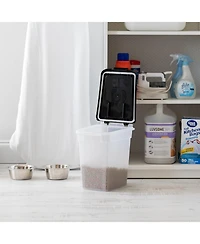 Iris Usa 10 Lbs / 12.75 Qt Airtight Dog Food Storage Container, 2 Pack, for Dog Cat Bird and Other Pet Food Storage Bin, Keep Fresh, Translucent Body,