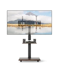 Gouun Rolling Mobile Tv Cart with Height-Adjustable Mount for 32-75 Inch TVs