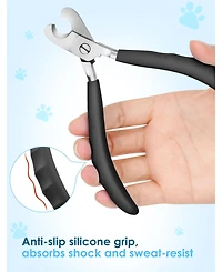 Aronkl Professional Full Metal Dog Nail Clippers Heavy Duty Sharp for Large Dogs Cats Thick Nails with File