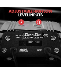 Pyle 2-Ch. Waterproof Rated Marine Amplifier 400 Watts Rms with Rca Adapter