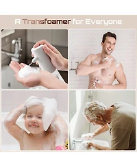 Aronkl Electric Foaming Shampoo Dispenser with Scalp Brush Rechargeable IPX8 MultiPurpose