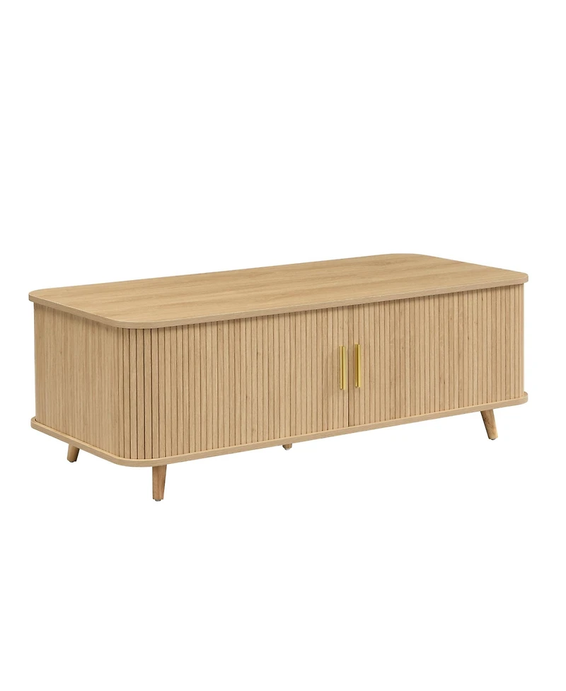 Rainsken Modern Mid-Century Coffee Table with Storage