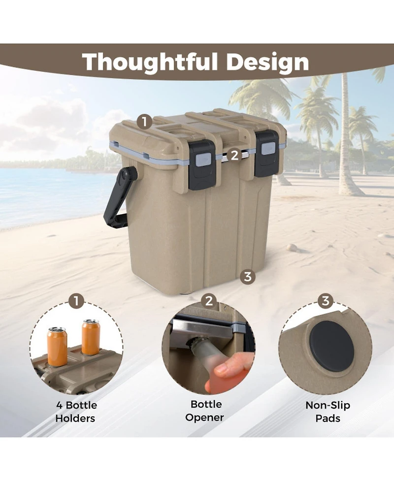 Gouun 21-Quart Injection Molded Hard Cooler with 5-Day Ice Retention