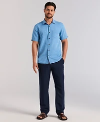 Cubavera Men's Palm Print Short-Sleeve Button-Down Shirt