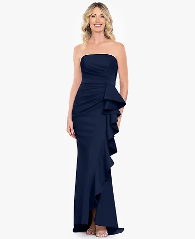 Betsy & Adam Women's Sleeveless Strapless Gown