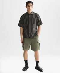 Scotch & Soda Men's Striped Short-Sleeve Cotton Shirt