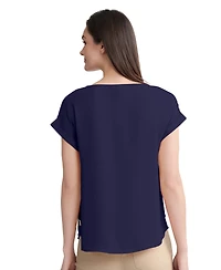 Jones New York Women's Short-Sleeve Button Detail Blouse