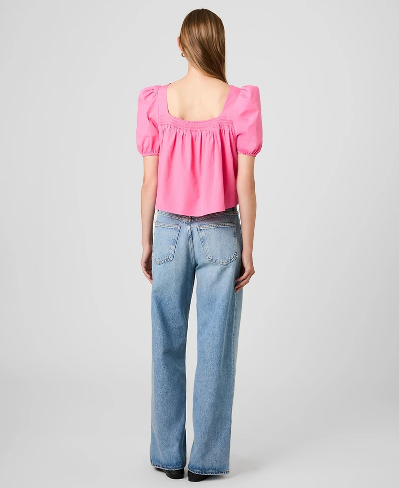 French Connection Women's Short-Sleeve Square Neck Top
