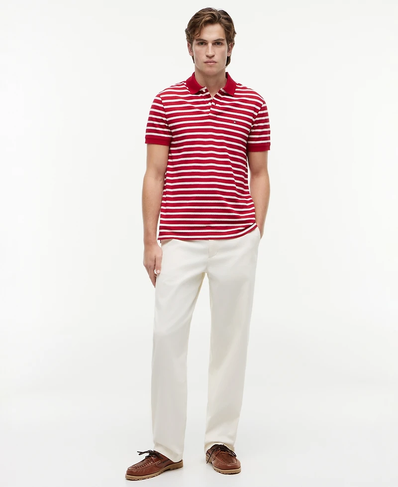 Tommy Hilfiger Men's Stripe Regular-Fit Polo Shirt