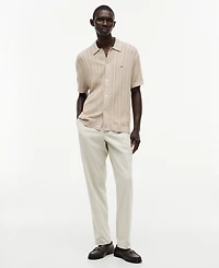 Tommy Hilfiger Men's Pointelle Structure Short-Sleeve Shirt