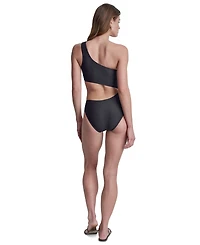 Dkny Women's One-Shoulder Cut Out One-Piece Swimsuit