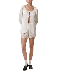 Line & Dot Women's Nicolo Lace Trim Shorts