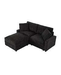 Streamdale Furniture Modular L-Shape Sectional Sofa w/ Ottoman
