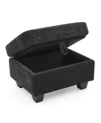 Streamdale Furniture Recliner Sofa with Usb, Stand, Storage Ottoman